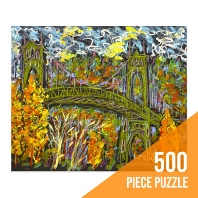 St. Johns Bridge Fall Colors by Paul Lockhart