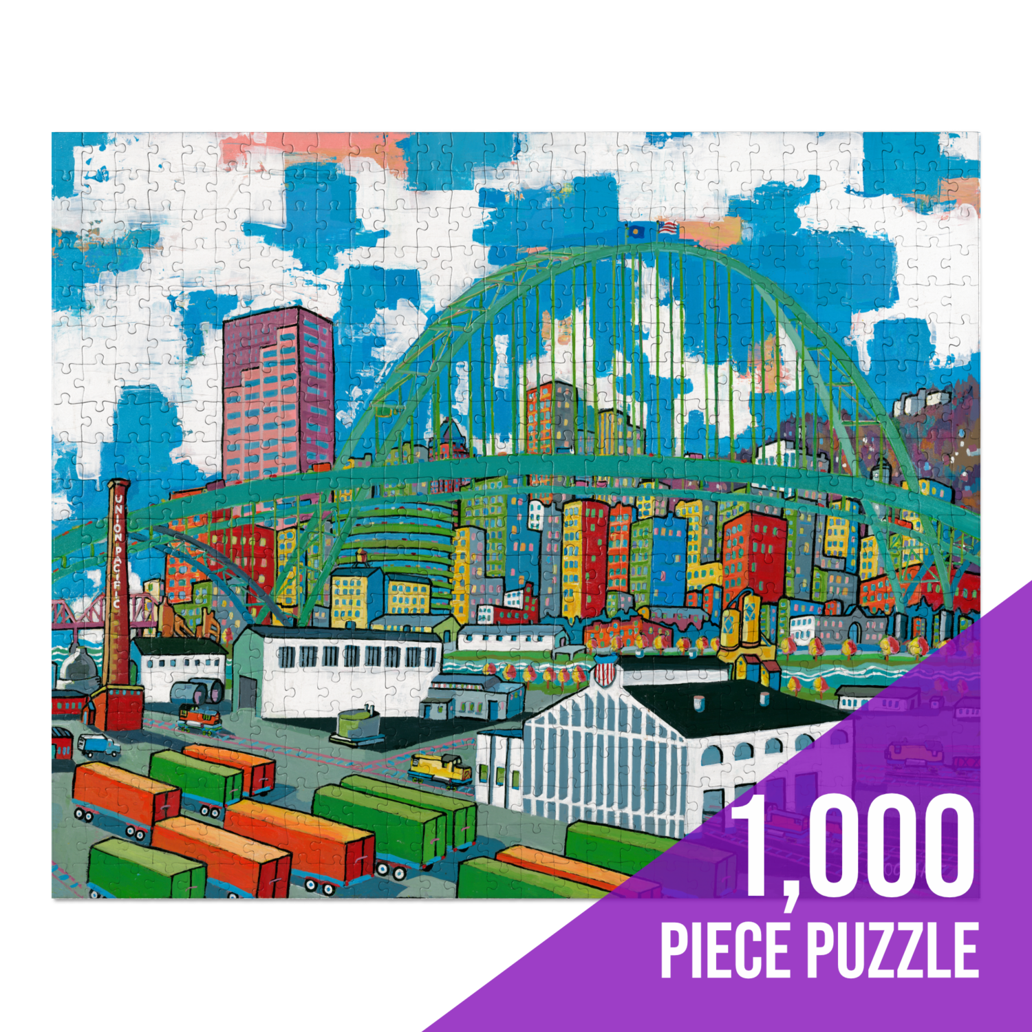 1,000 Piece Union Pacific Rail Yard by Paul Lockhart