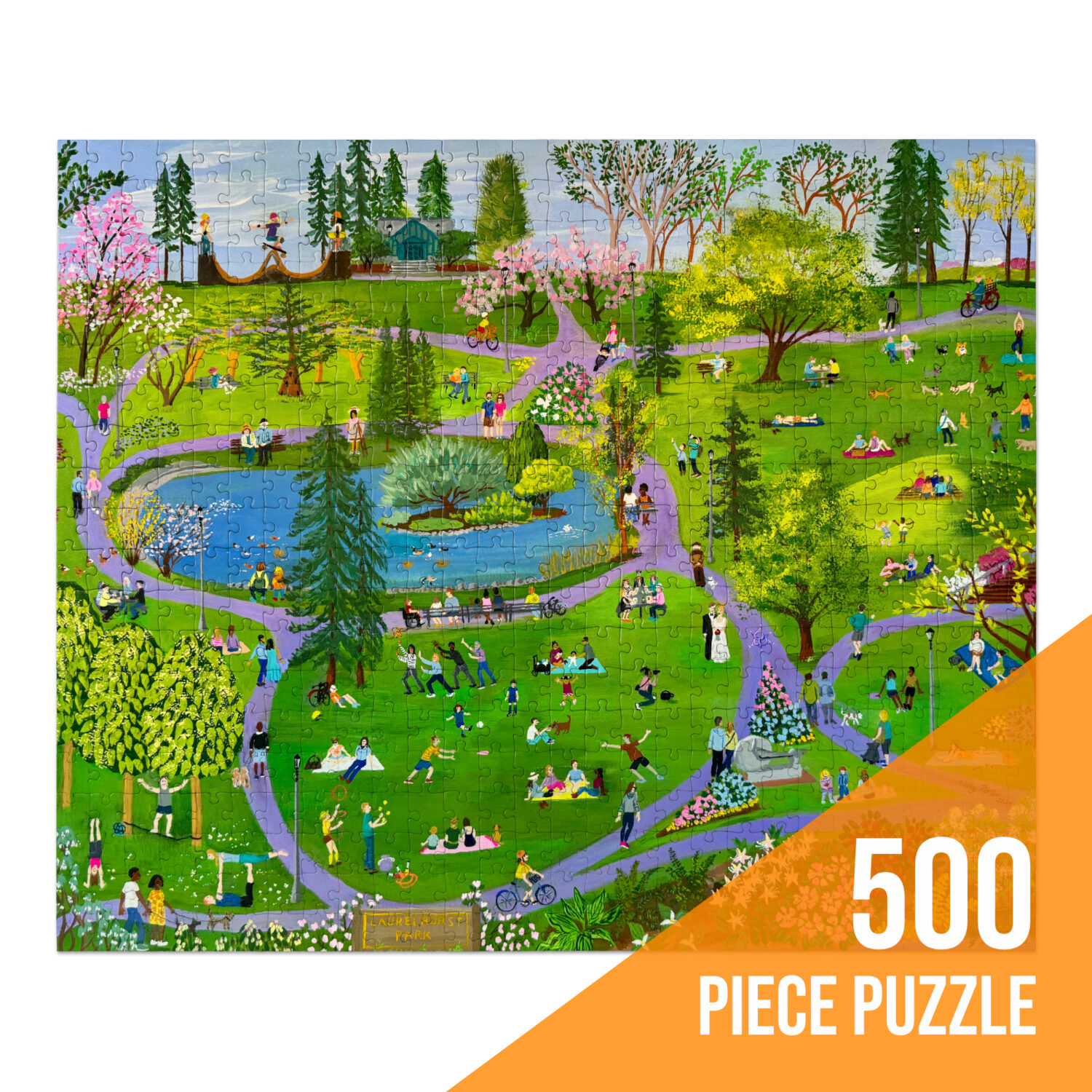 500 Piece Springtime in Laurelhurst Park by Vicky Porter