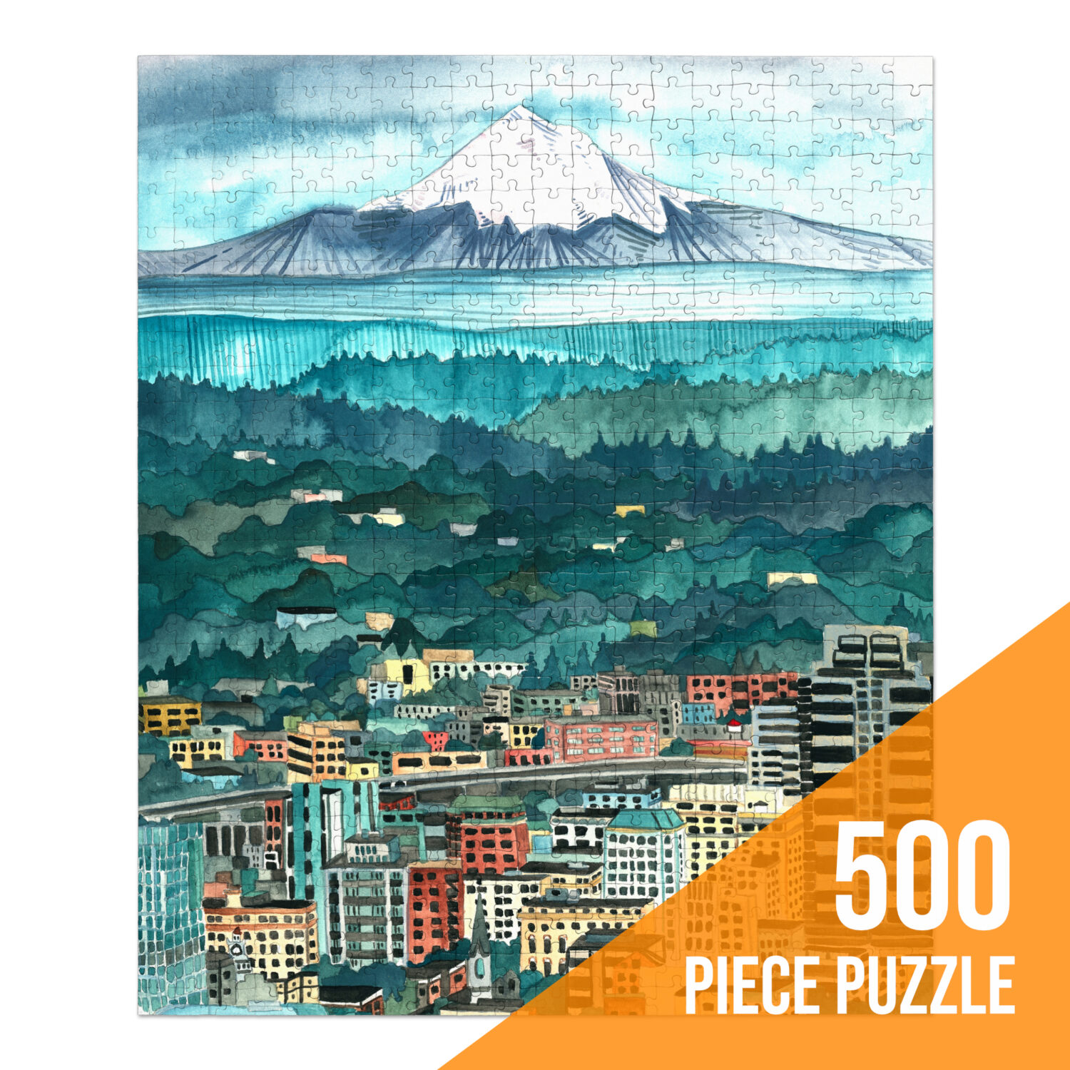 500 Piece Portland, Oregon Skyline by Michele Maule